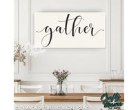 Gather Dining Room Canvas Sign