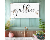 Gather Dining Room Canvas Sign