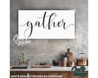 Gather Dining Room Canvas Sign