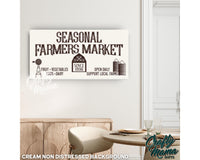Farmers Market Kitchen Canvas Sign