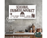 Farmers Market Kitchen Canvas Sign