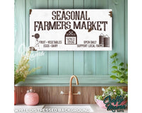 Farmers Market Kitchen Canvas Sign