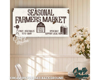 Farmers Market Kitchen Canvas Sign
