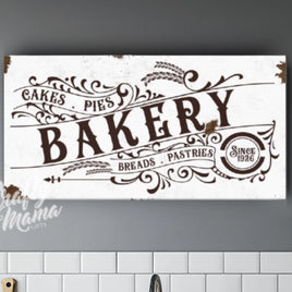 Bakery Kitchen Canvas Sign