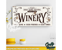Winery Canvas Sign