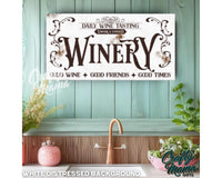 Winery Canvas Sign