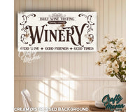 Winery Canvas Sign