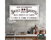 Sweet Shop Kitchen Canvas Sign