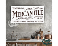 Mercantile Kitchen Canvas Sign