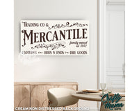 Mercantile Kitchen Canvas Sign