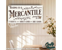 Mercantile Kitchen Canvas Sign