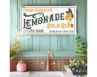 Fresh Squeezed Lemonade Canvas Sign