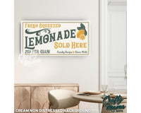 Fresh Squeezed Lemonade Canvas Sign