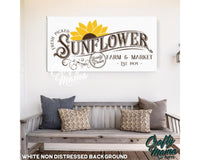 Sunflower Market Canvas Sign