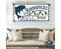 Bait and Tackle, Fishing Canvas Sign