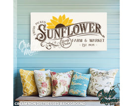 Sunflower Market Canvas Sign