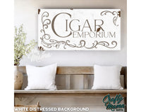 Cigar Emporium Canvas Sign