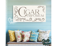 Cigar Emporium Canvas Sign