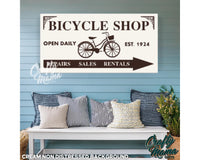 Bicycle Shop Canvas Sign