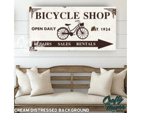 Bicycle Shop Canvas Sign