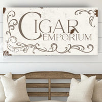 Cigar Emporium Canvas Sign