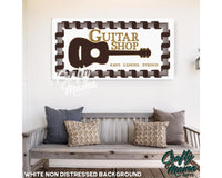 Guitar Shop, Music Canvas Sign