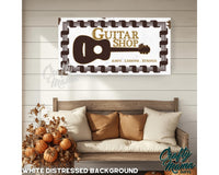 Guitar Shop, Music Canvas Sign