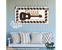 Guitar Shop, Music Canvas Sign