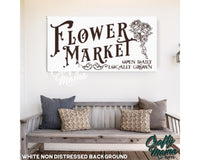 Flower Market Canvas Sign