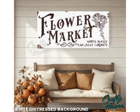 Flower Market Canvas Sign