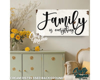 Family  Family Is Everything Canvas Sign