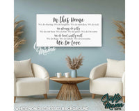 Family Rules Canvas Sign