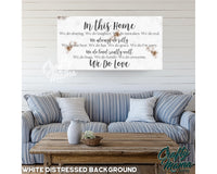 Family Rules Canvas Sign