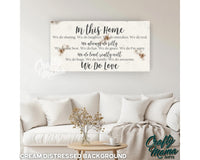 Family Rules Canvas Sign