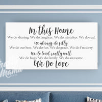 Family Rules Canvas Sign