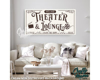 Theater And Lounge Canvas Sign