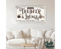 Theater And Lounge Canvas Sign