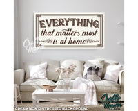 Everything That Matters Canvas Sign