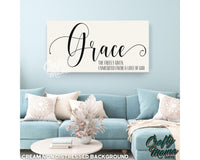 Grace Canvas Sign