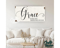 Grace Canvas Sign