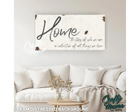 Home The Story Of Who We Are Canvas Sign