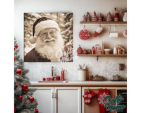 Christmas Vintage Santa Claus Canvas Sign