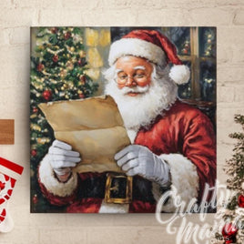 Christmas Vintage Santa Claus Canvas Sign