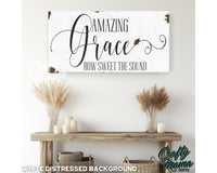 a wooden sign that says amazing grace on it