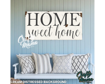 a wooden sign that says home sweet home