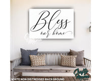 God Bless Our Home Canvas Sign