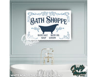 Hot Bath Canvas Sign