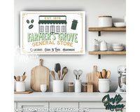 General Store Vintage Canvas Sign