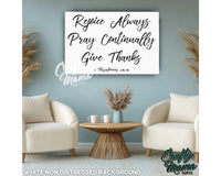 Rejoice Always, Give Thanks Canvas Sign