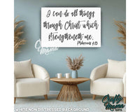 I Can Do All Things In Christ Canvas Sign